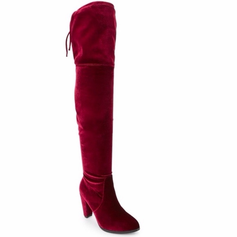 Catherine Malandrino Burgundy Over-the-Knee Boots